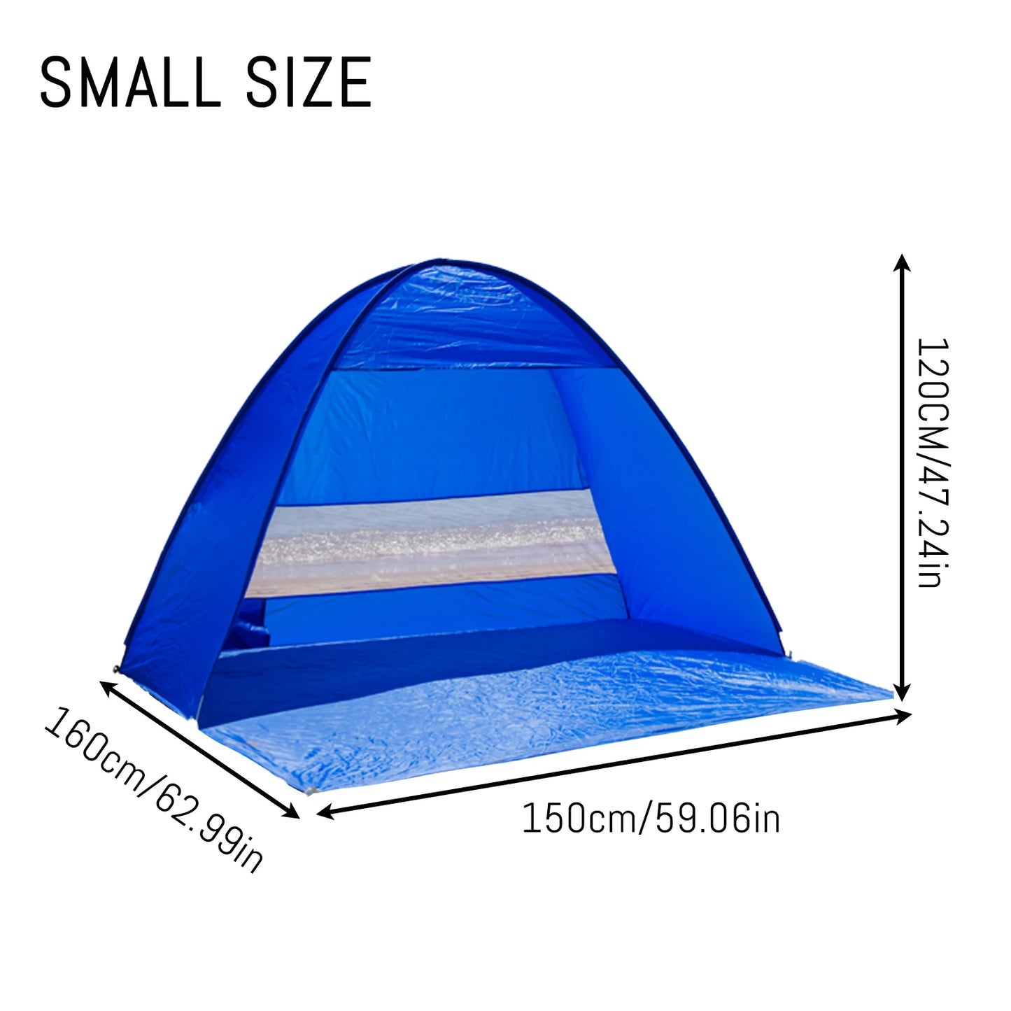 Pakicetus Pop Up Beach Tent With Carry Bag Quick Setup Shelter