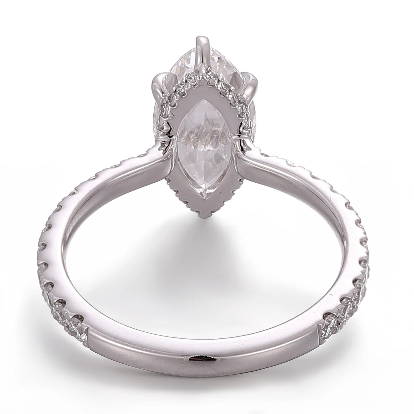 Premium Lab Grown Horse Eye Shape Diamond Ring For Women