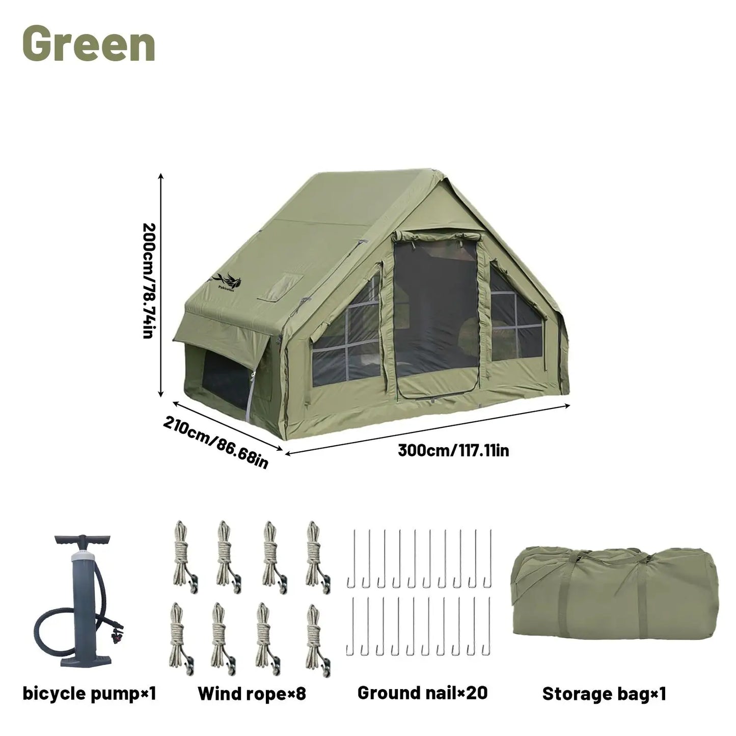 Pakicetus Inflatable Camping Tent With Quick Setup Air Frame