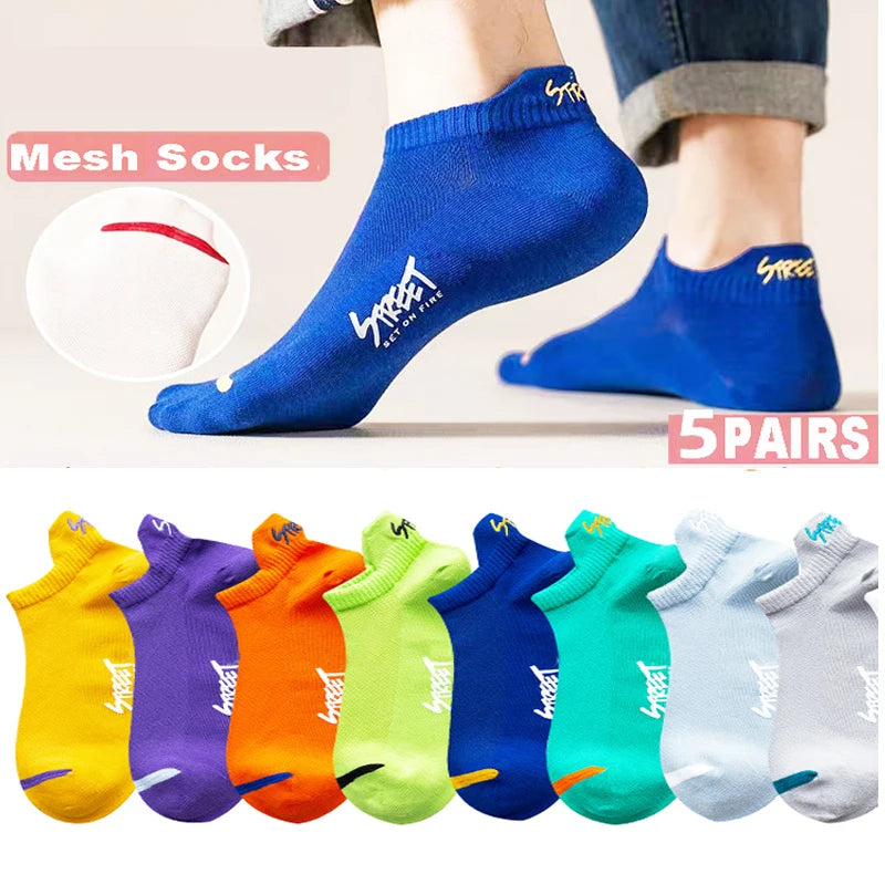 Breathable Mesh Ankle Socks for Men and Women Lightweight Sports Socks