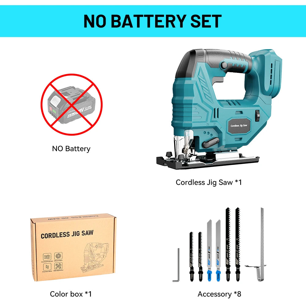 YEARTOP 7-Speed Brushless Cordless Jigsaw For Wood Cutting Makita 18V