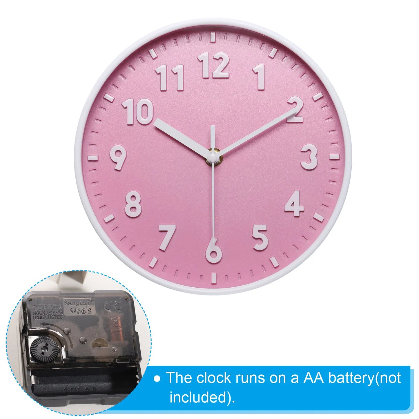 UXCELL Wall Clock Quartz Battery Operated Silent Non-Ticking