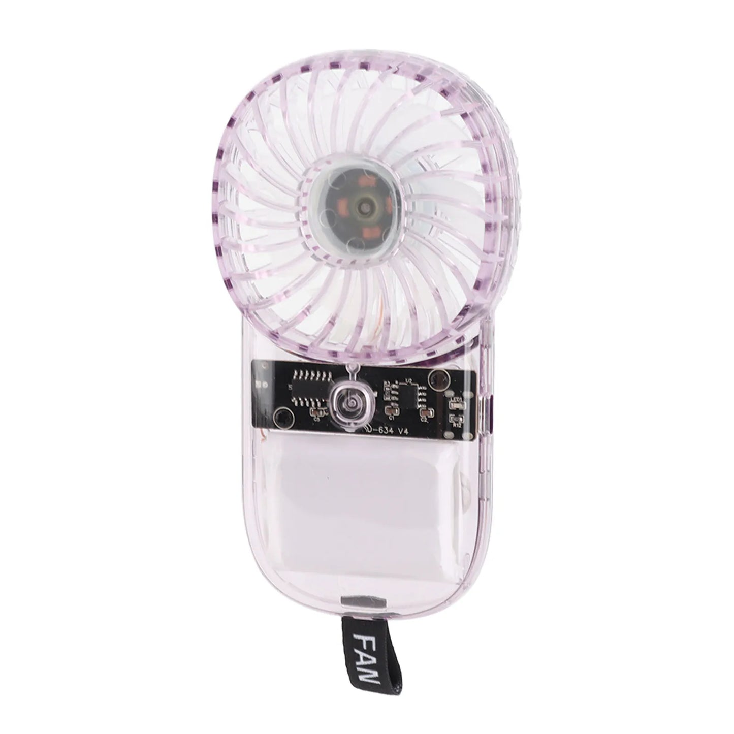 Transparent Foldable Neck Hanging Portable Fan USB Rechargeable 1200mAh