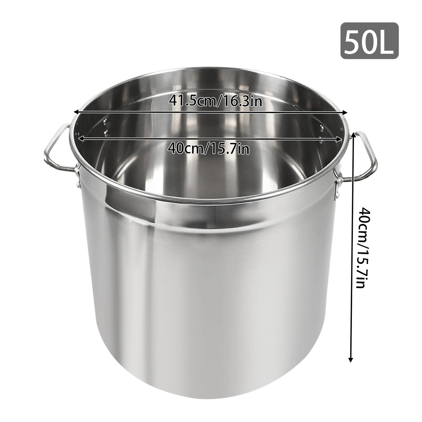 Stainless Steel Stock Pot With Lid And Handles