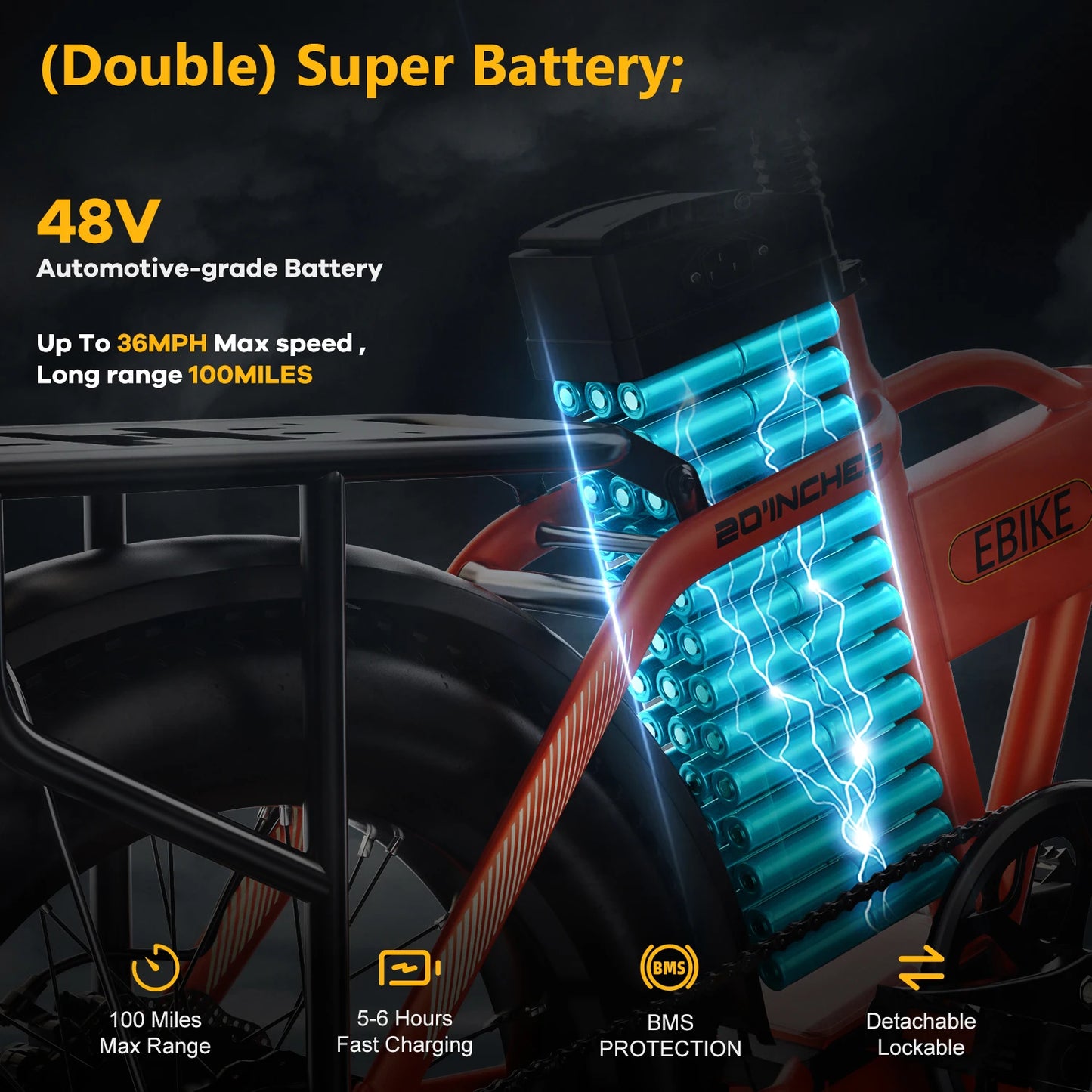 CYBERVELO EK4 Electric Folding Bike 1000W 48V 20Ah Ebike