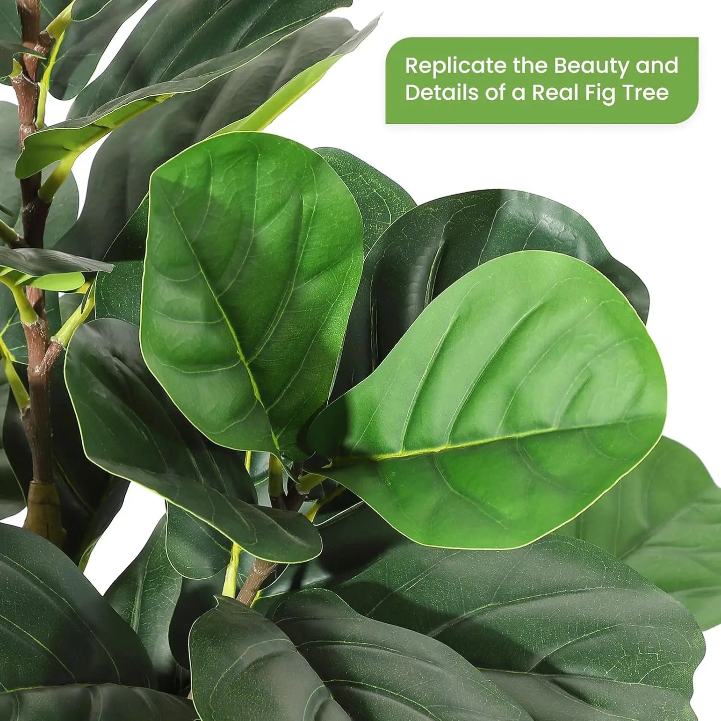 HiMISSCN Fiddle Leaf Fig Tree With Pot For Home Decor