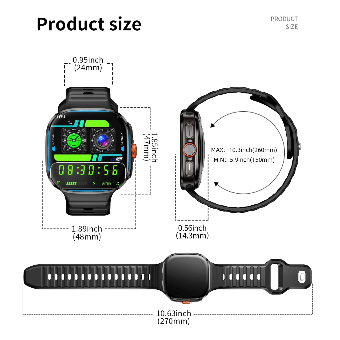 LOKMAT APPLLP 6 MAX Android AMOLED Smartwatch AI Translation
