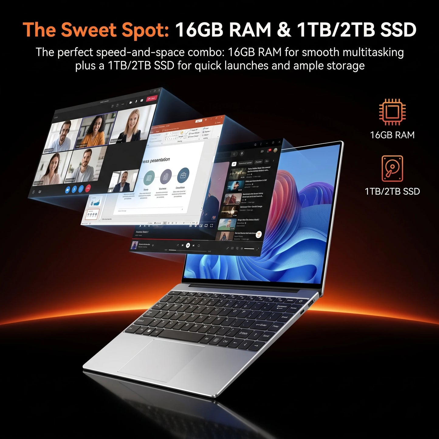 Leno Laptop Intel 4405U Windows 11 16GB 1TB and 2TB SSD Gamer Notebook