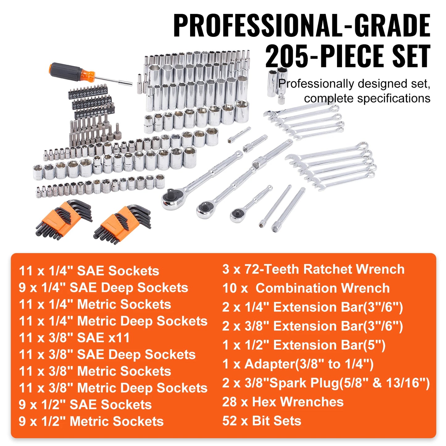 SucceBuy Mechanics Tool Set And Socket Set 145 205 Pcs