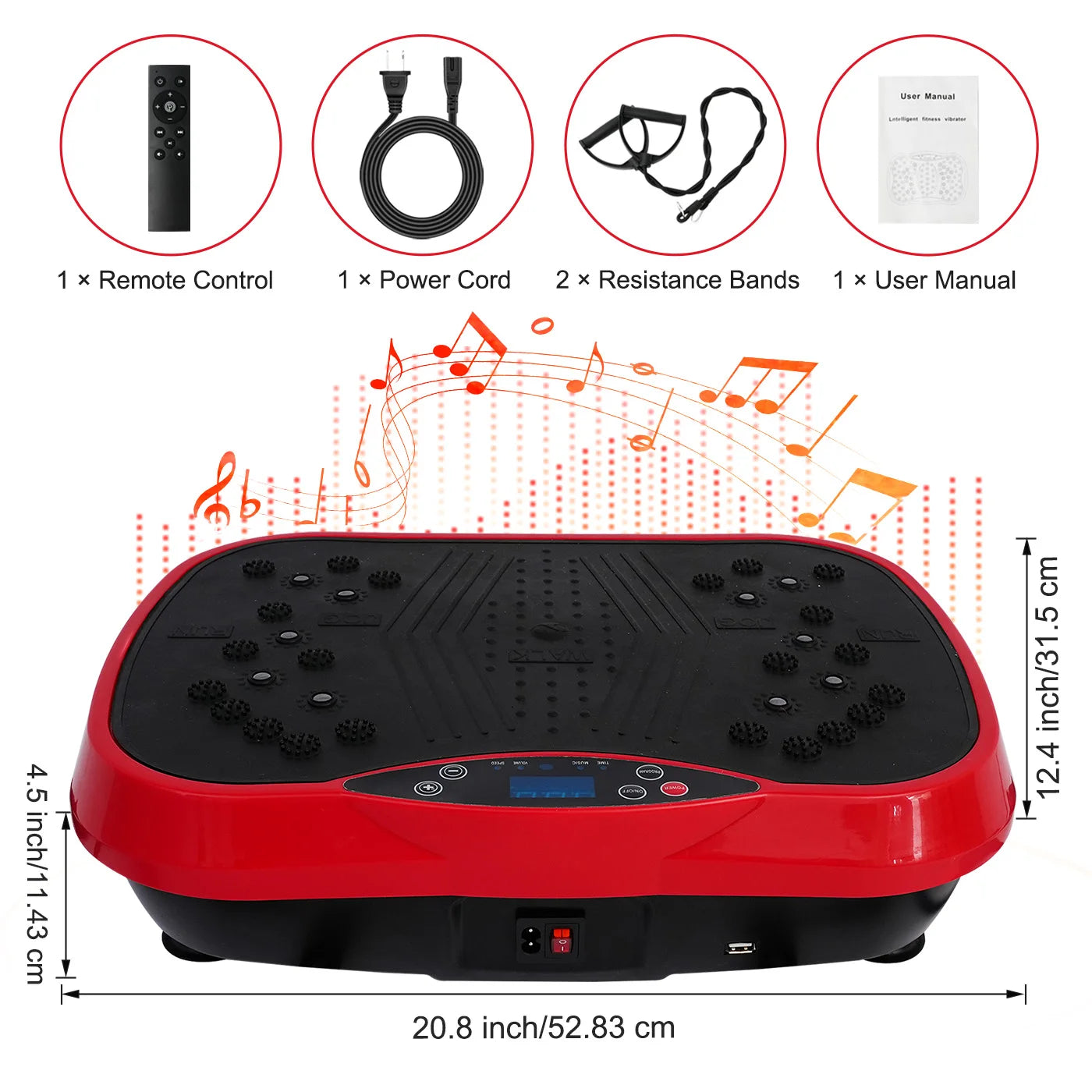 Vibration Plate Exercise Machine With Bluetooth Remote Control
