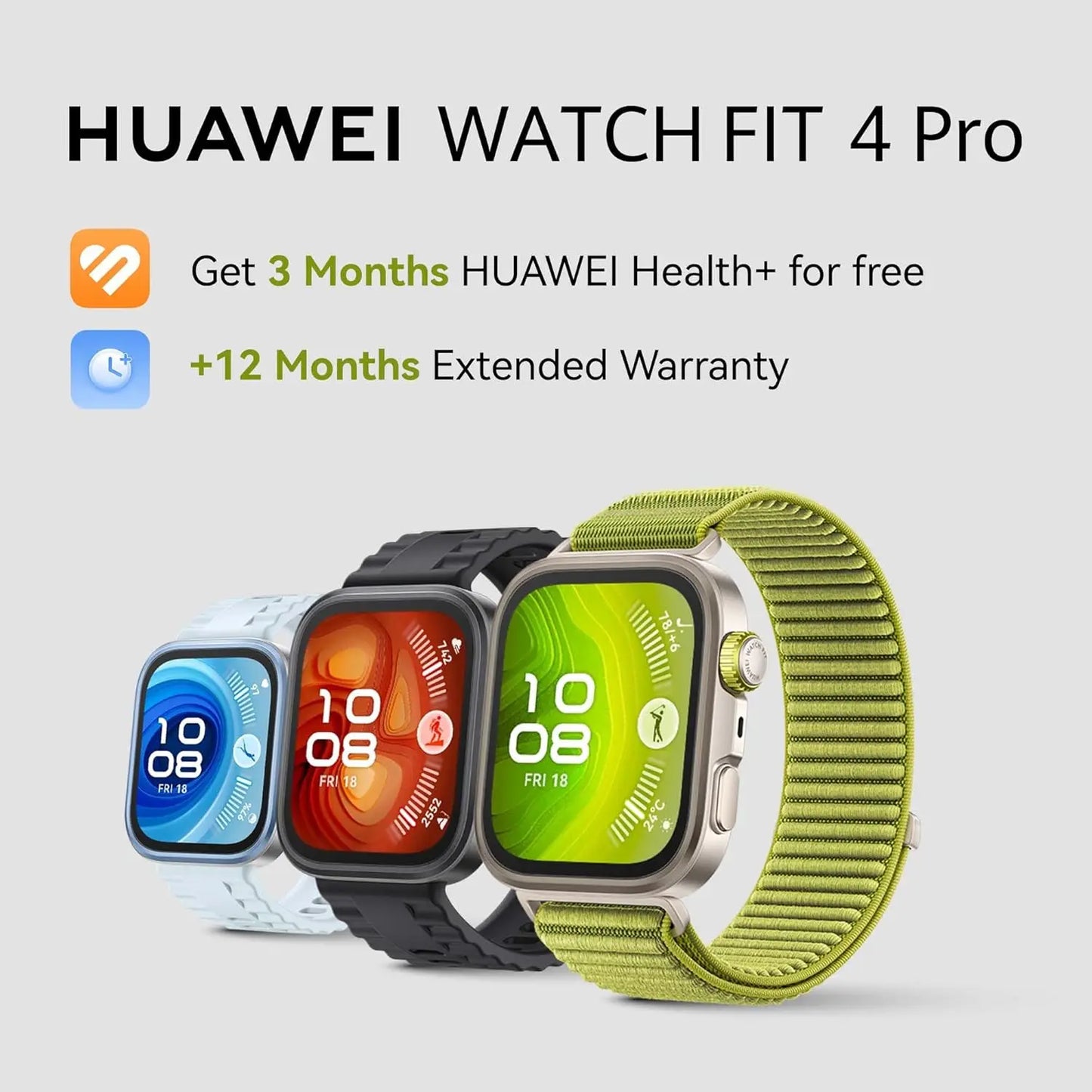 Huawei Watch Fit 4 Pro ECG Health Tracking Smartwatch