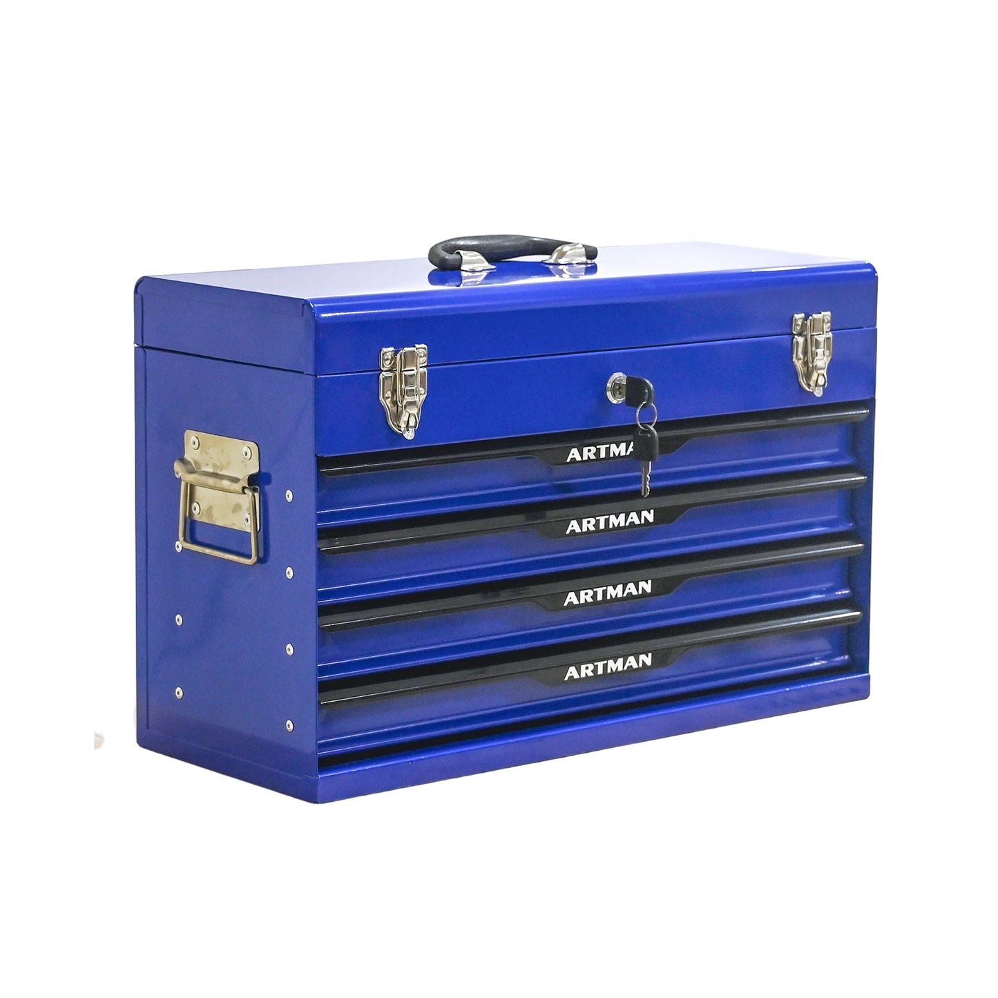 ARTMAN Portable Metal Tool Box With Drawers And Locking Lid