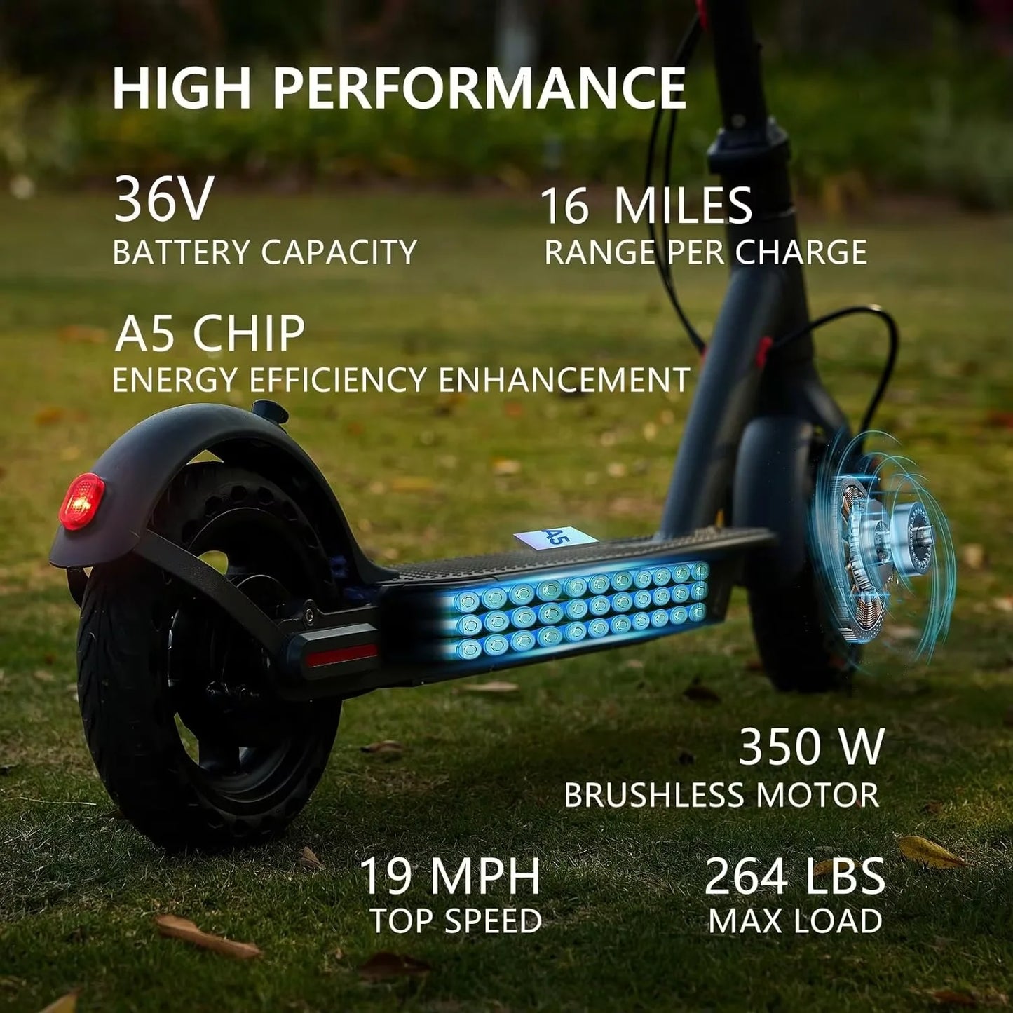 AOVOPRO G5.0 Electric Scooter 36V 350W Foldable Long Range