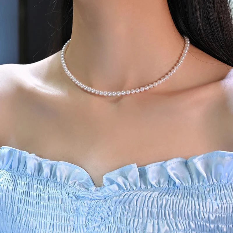 Elegant Pearl Choker Necklace For Women And Men Wedding