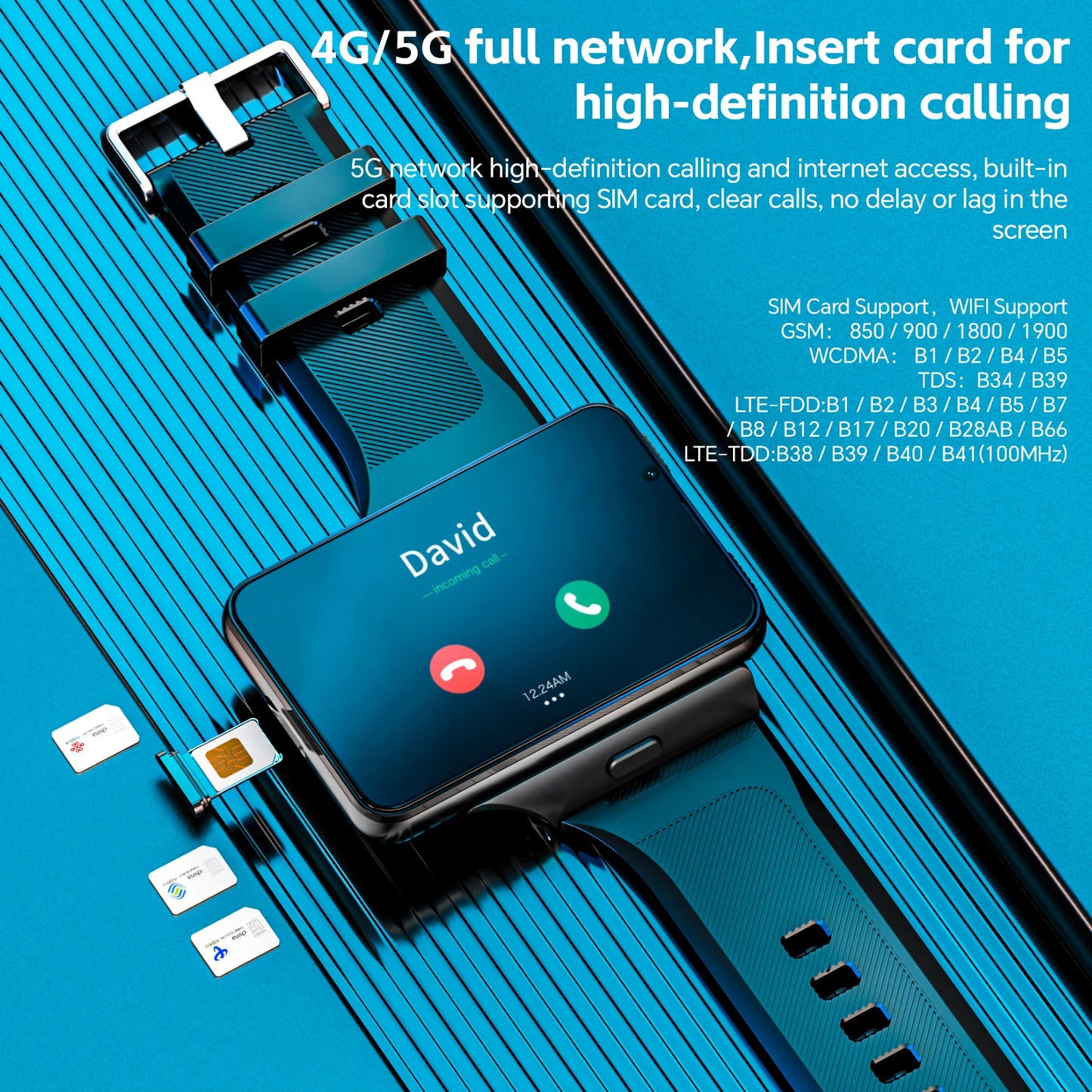 LOKMAT APPLLP Max Detachable Strap Android Smartwatch 4G Dual Camera