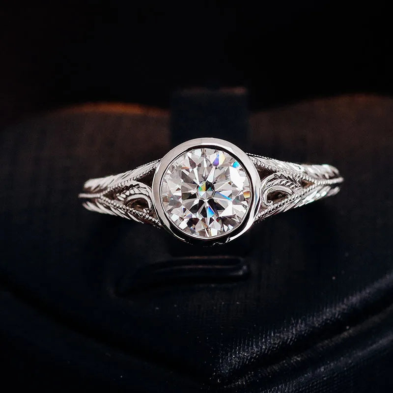 925 Sterling Silver Princess Snowflake Ring Micro Inlaid Lab Diamond