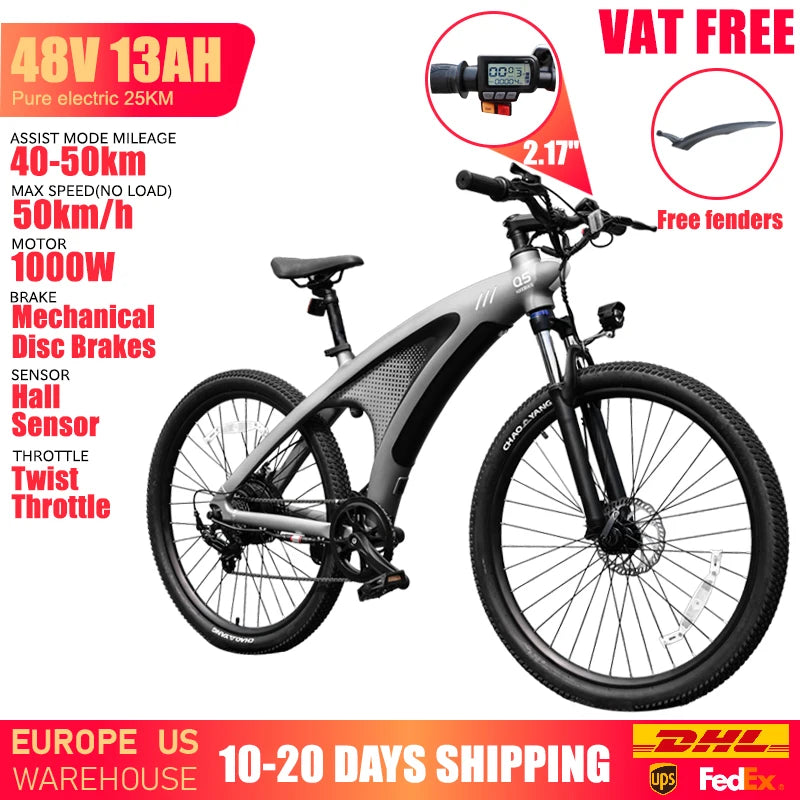 HUANCI Q5 Electric Bike For Adults 1000W 48V 13Ah Ebike