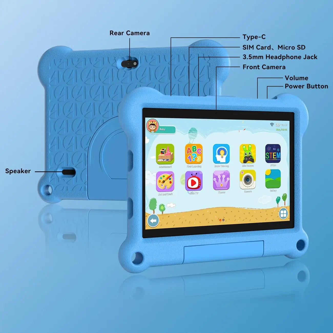 Kids Tablet Android 14 With 4GB RAM And 64GB Storage