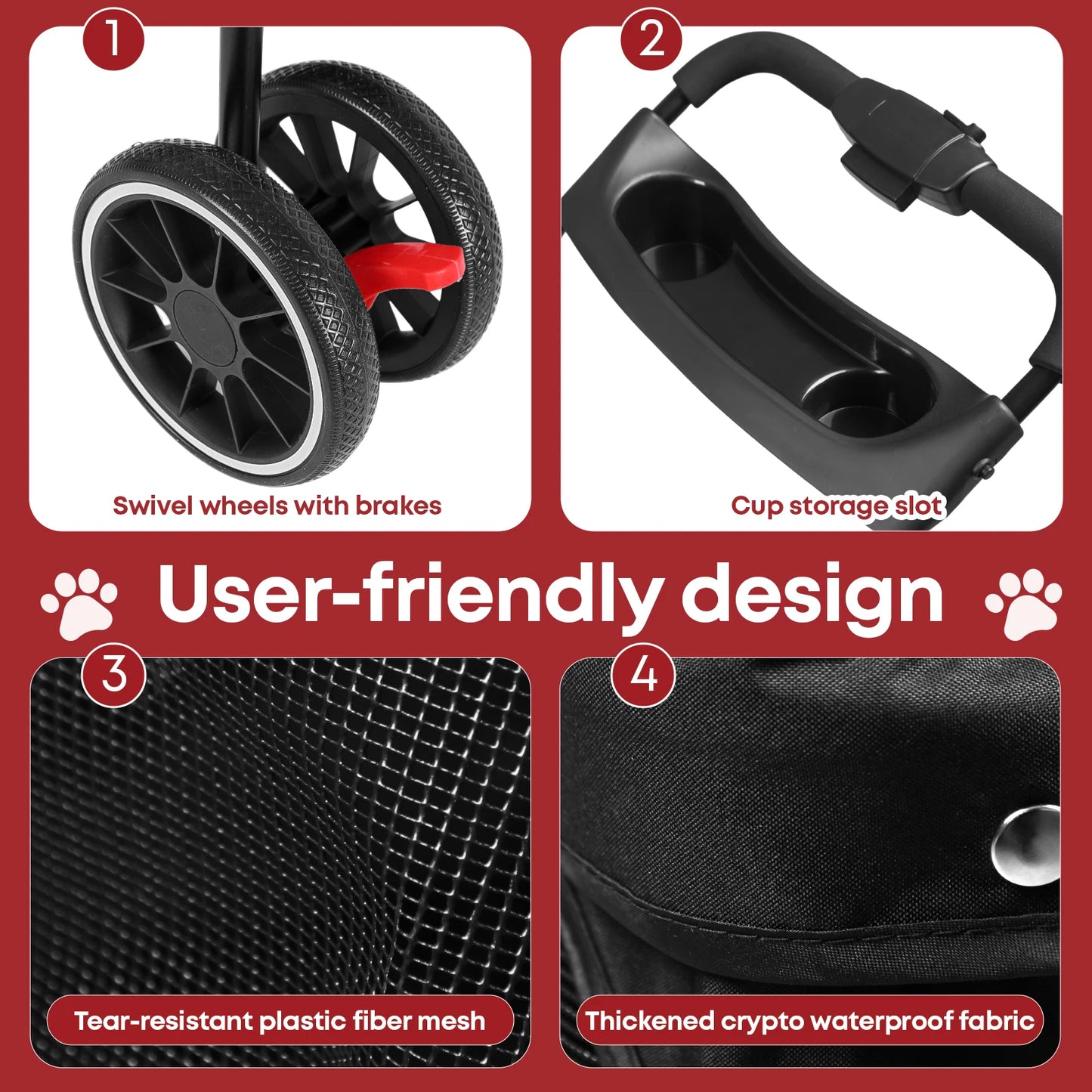 Chihuahua Pet Stroller For Small To Medium Dogs And Cats