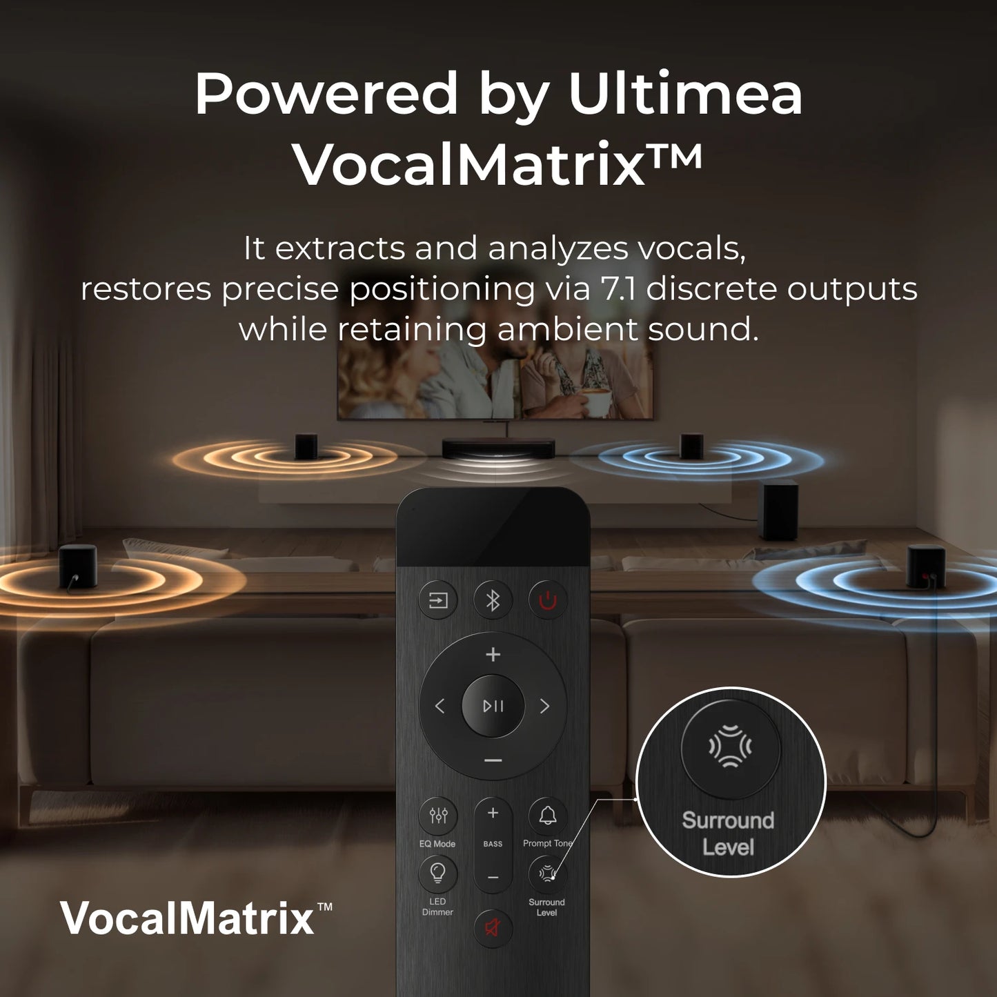 ULTIMEA Aura S4T 7.1 Channel Surround Soundbar With Subwoofer