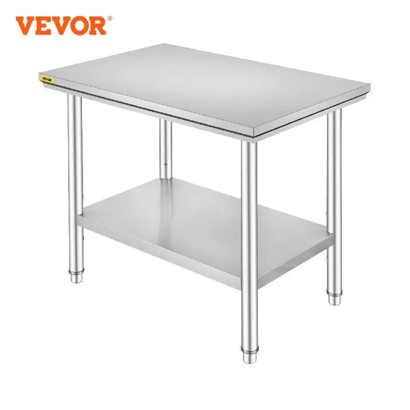 Stainless Steel Kitchen Work Bench With Undershelf For Commercial Use