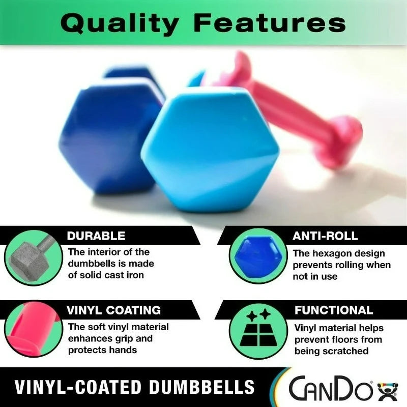 Vinyl Coated Iron Dumbbell For Upper Body Strength Training