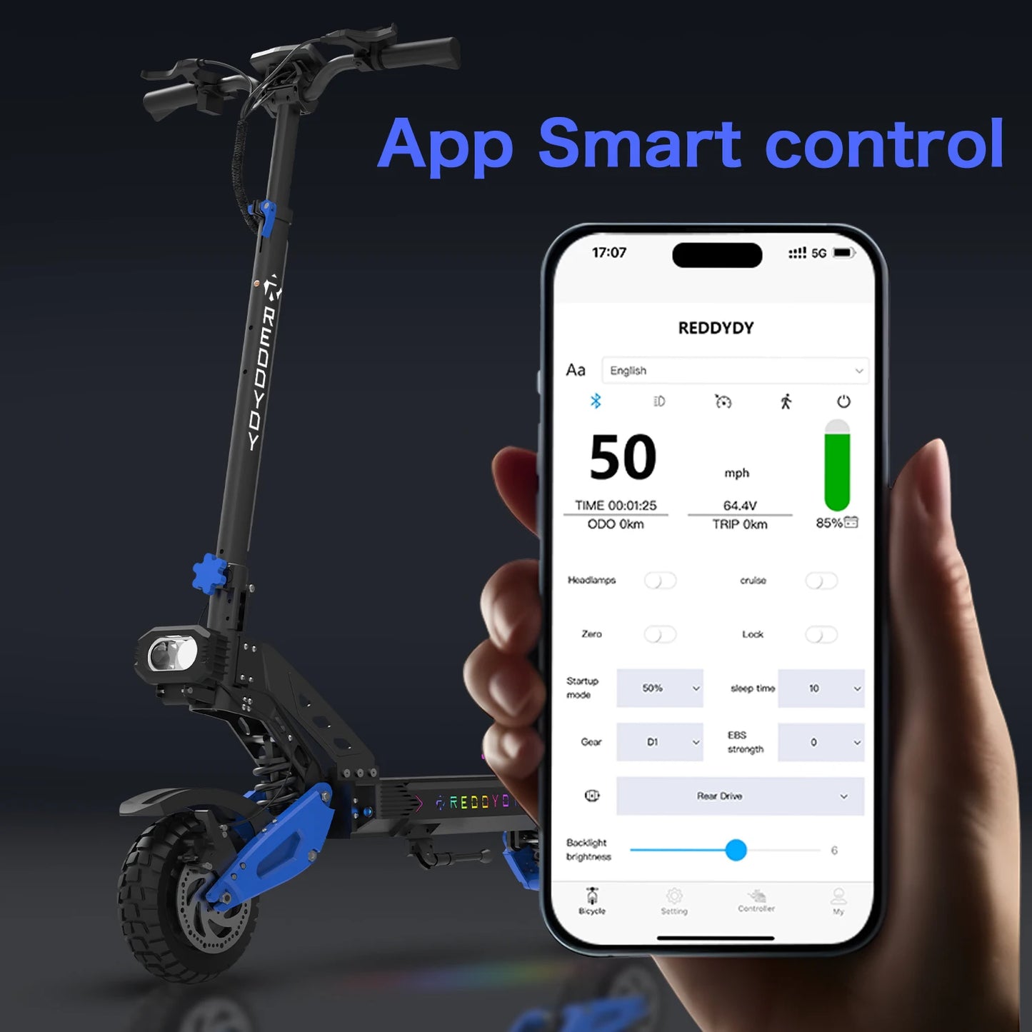 REDDYDY Dual Motor Electric Offroad Scooter 5000W Peak