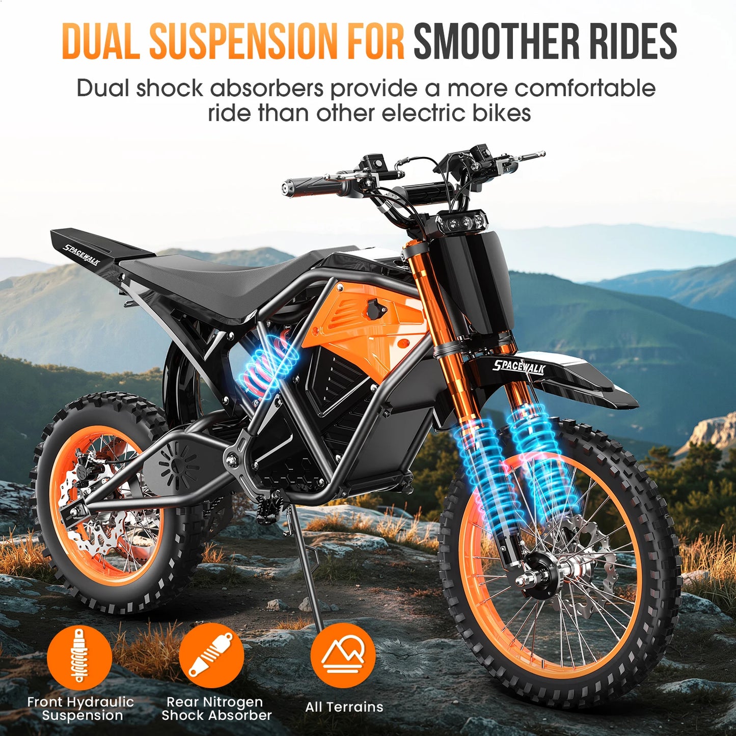 EILLEO SPACEWALK 48V Electric Dirt Bike for Adults and Teens