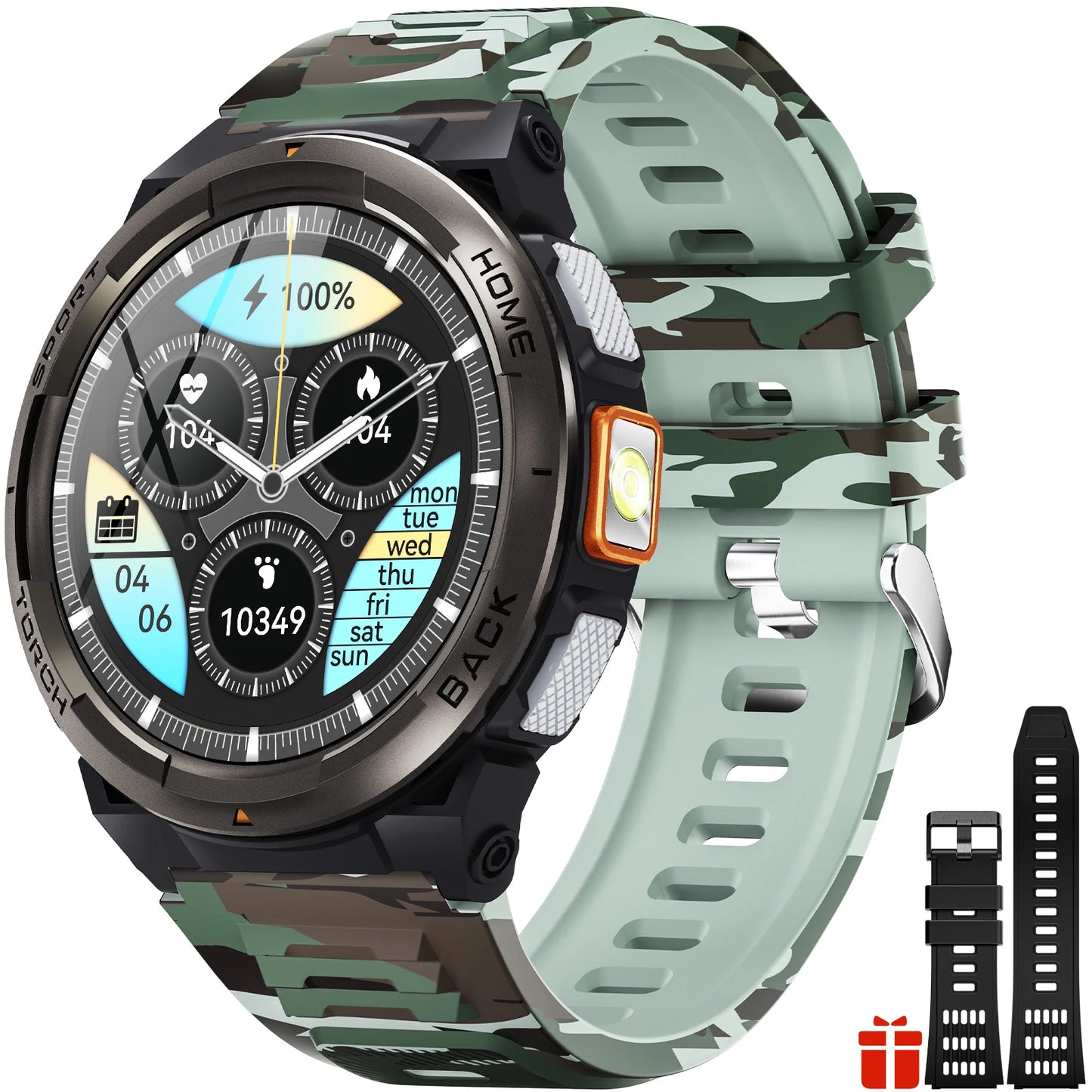 EIGIIS KE5 1.45 Inch Smartwatch 3ATM Waterproof With Compass Altimeter