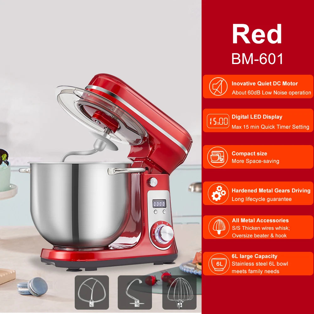 Biolomix Stand Mixer With Quiet 1200W Motor And Accessories