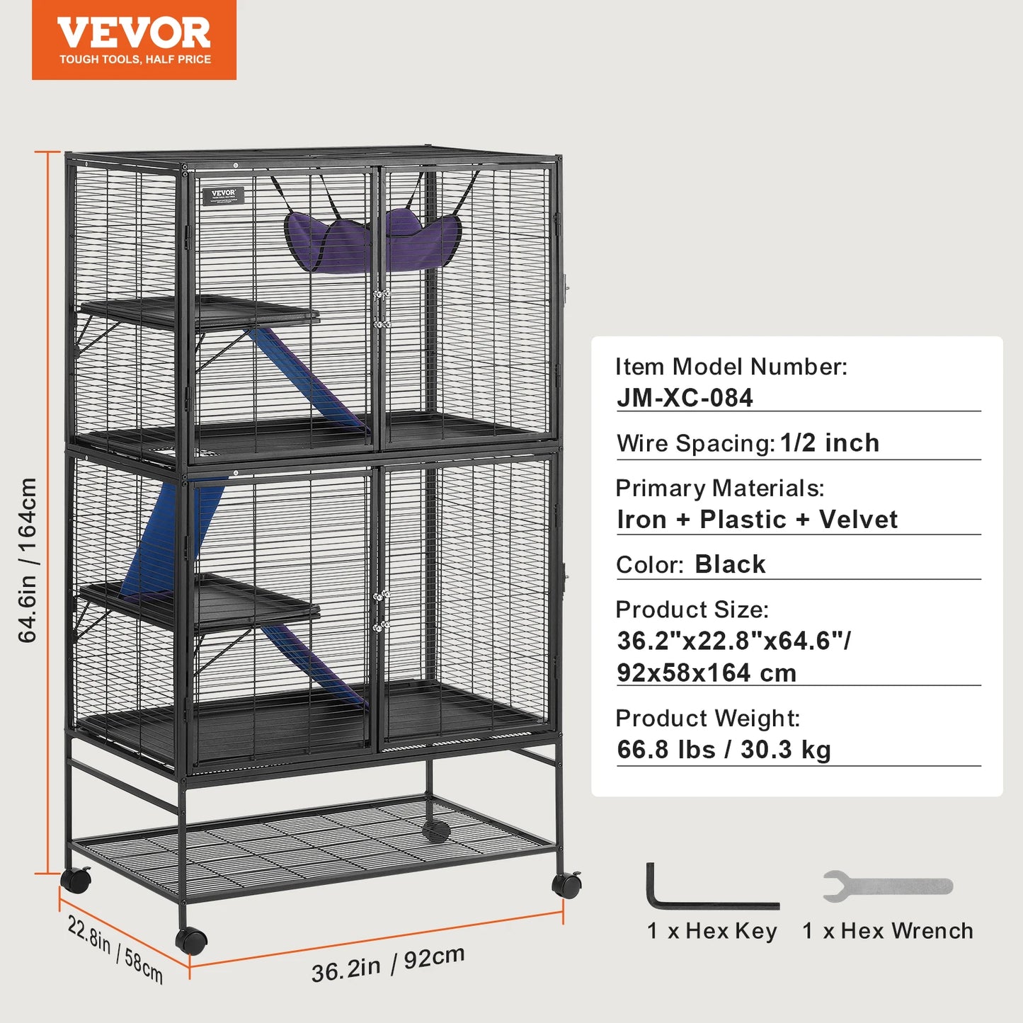 SucceBuy Ferret Cage 4 Tier Critter Nation Cage For Rodents
