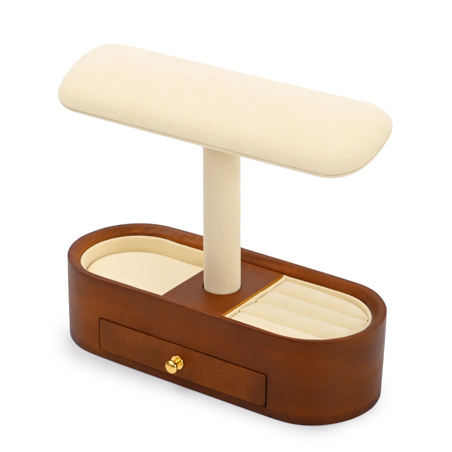 Oirlv Wooden Jewelry Organizer and Watch Display Stand