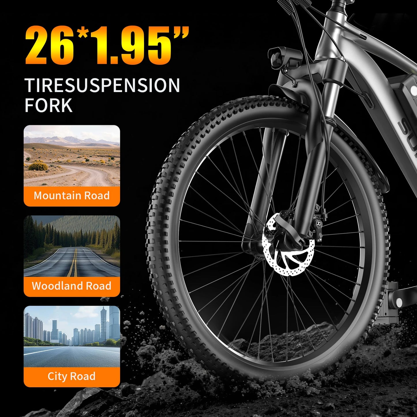 UPlee G73 Electric Bike 740W 48V Lithium Battery Fat Tire