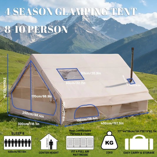 Inflatable Camping Tent With Skylight And Quick Air Flow
