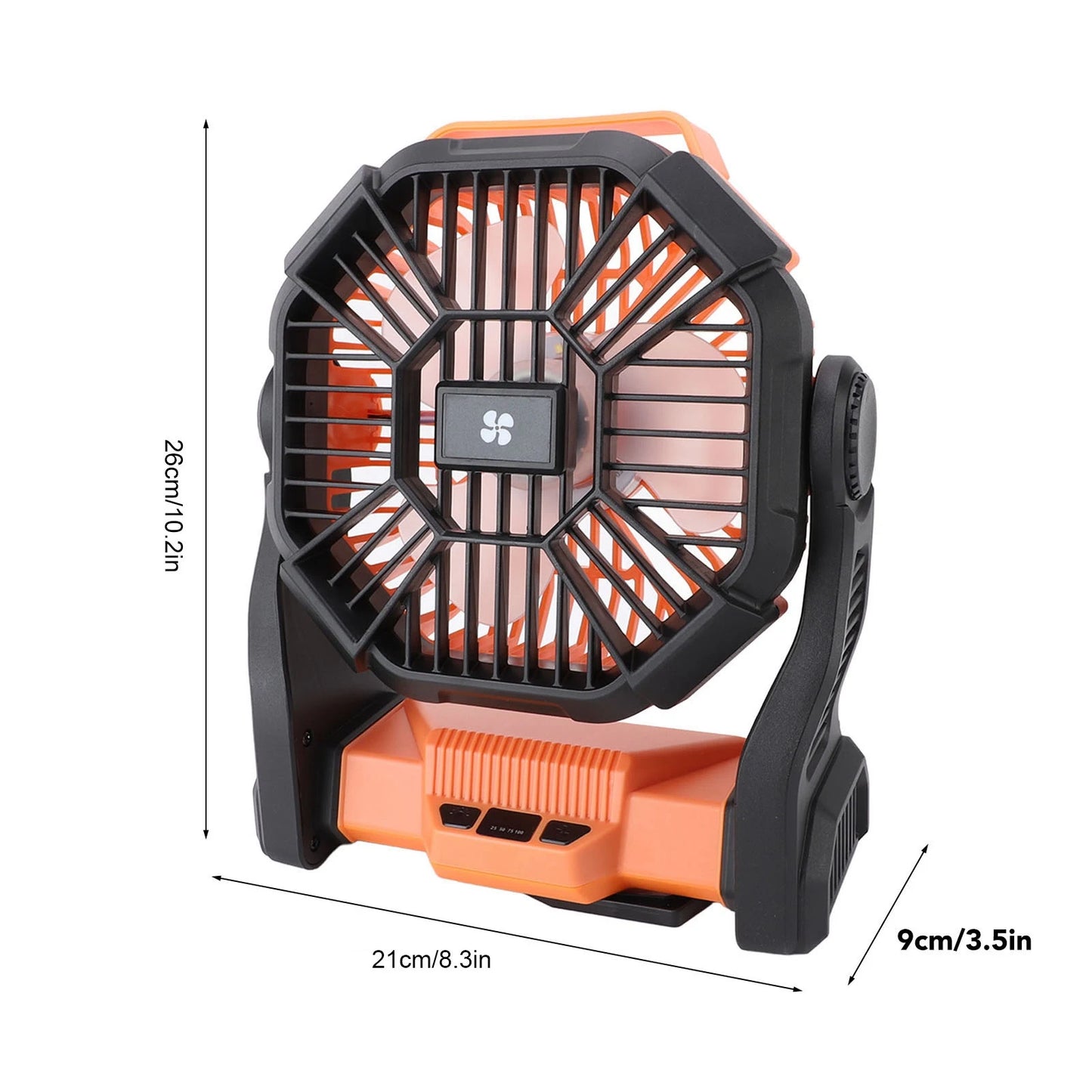 DOACT Portable Tent Fan With LED Lantern 10400mAh USB Rechargeable