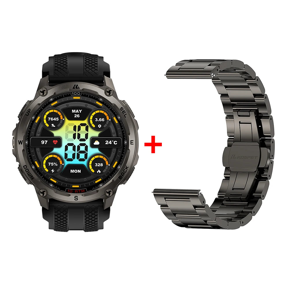 KOSPET Tank T4 Smart Watch For Men GPS HeartRate 10ATM
