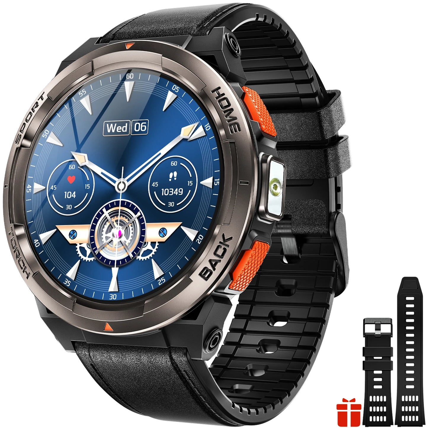 EIGIIS KE5 1.45 Inch Smartwatch 3ATM Waterproof With Compass Altimeter