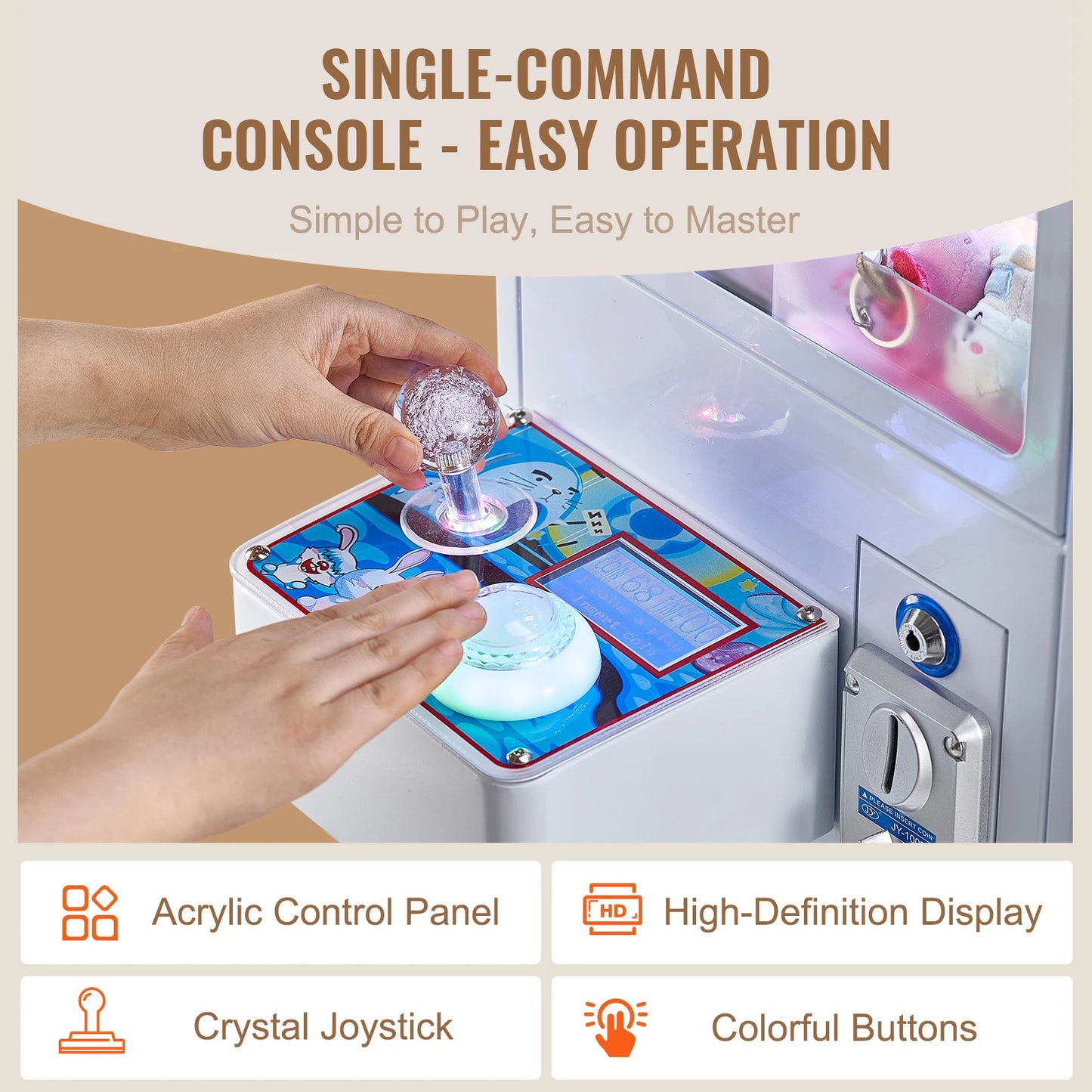 SucceBuy Claw Machine With Precision Grip Arcade Prize
