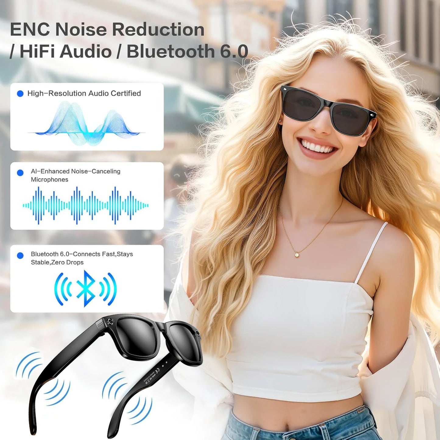 GUHUAVMI AI Glasses With Translation And Video Recording