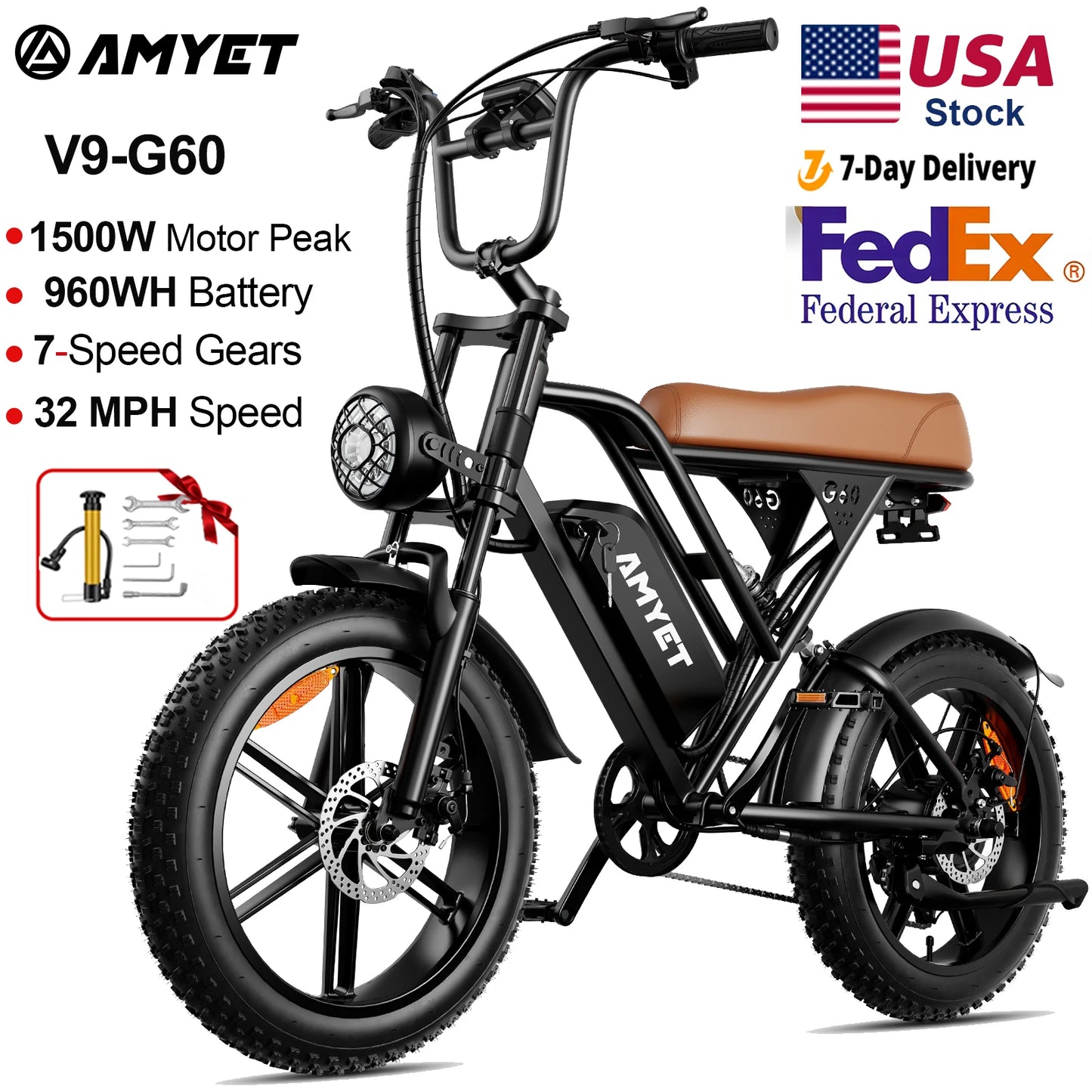 AMYET V9 G60 1000W Electric Mountain Bicycle