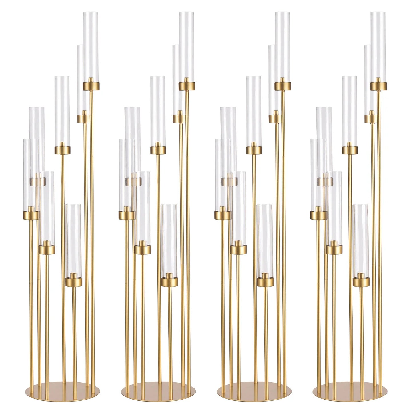 VINCIGANT 4Sets 7-Arm Floor Candelabra Wedding Centerpieces