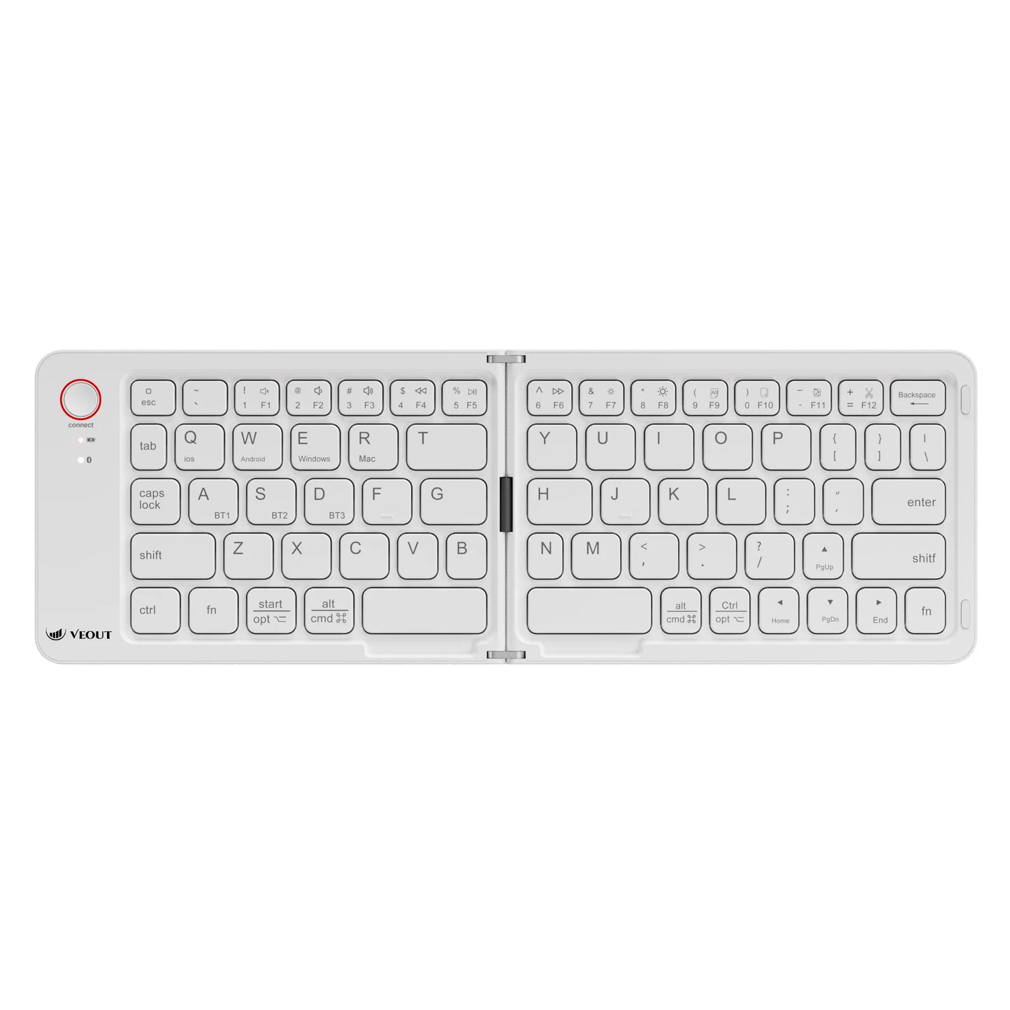 E4 Wireless Folding Keyboard For Mobile Devices With USB Interface