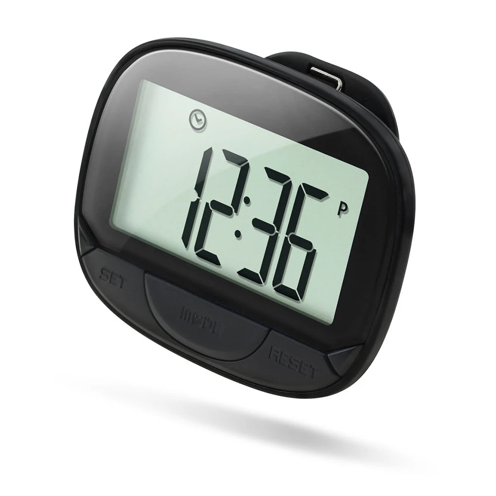 Clip On Pedometer Electronic Digital Display Step Tracker For Adults