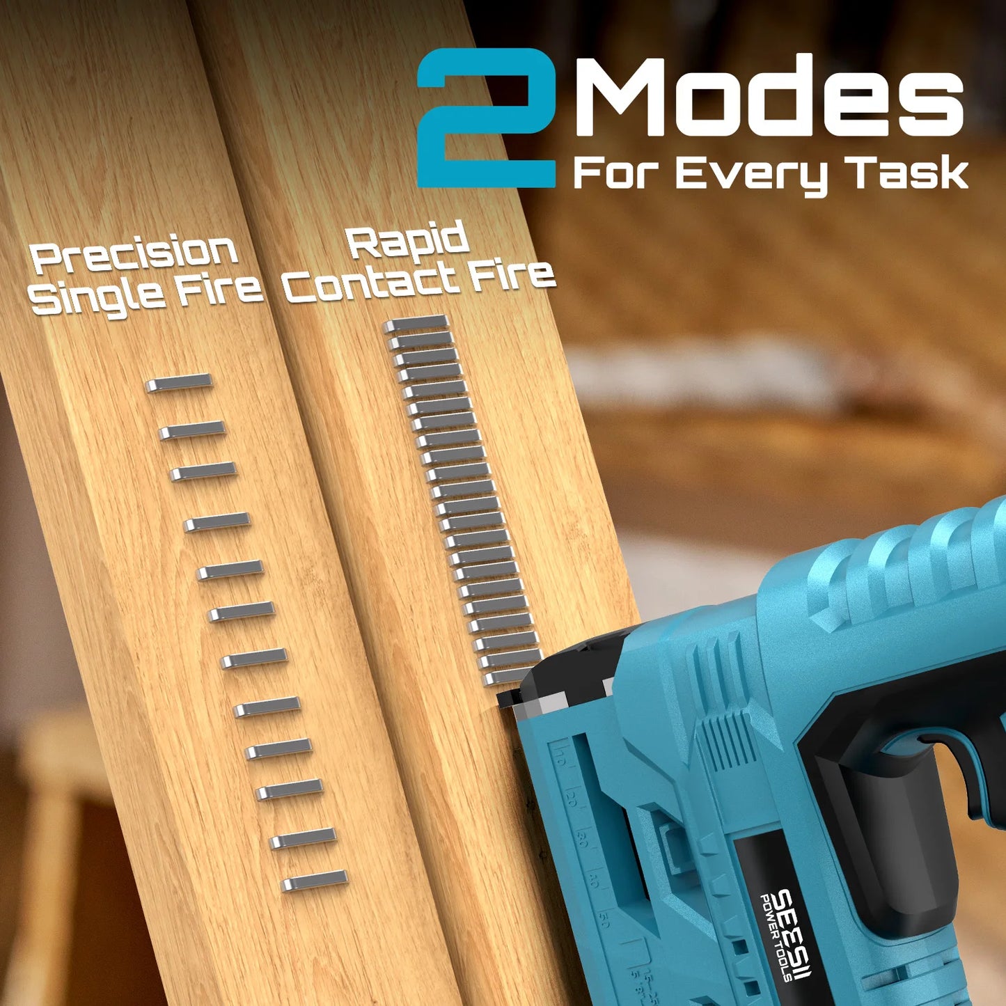 Seesii Cordless Brad Nailer With Battery