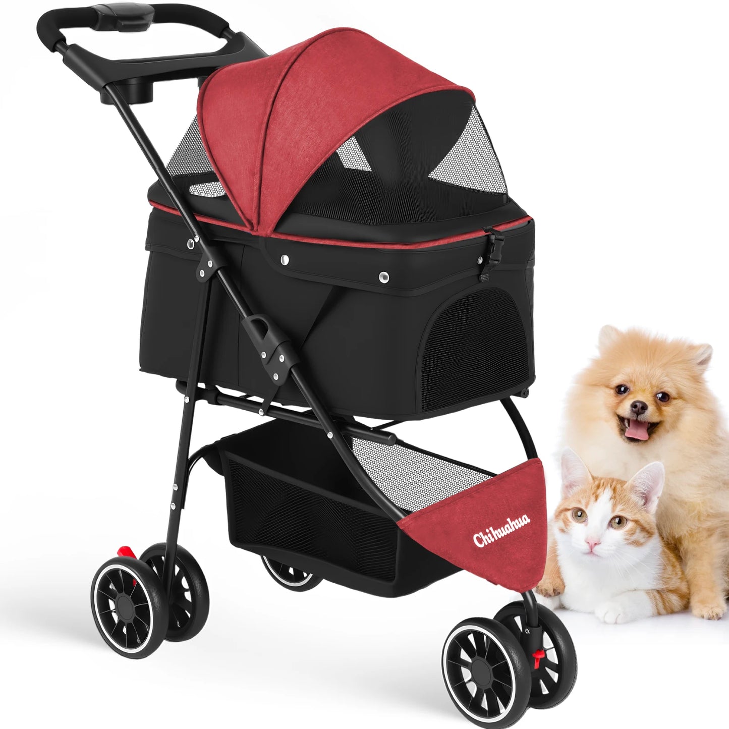 Chihuahua Pet Stroller For Small To Medium Dogs And Cats