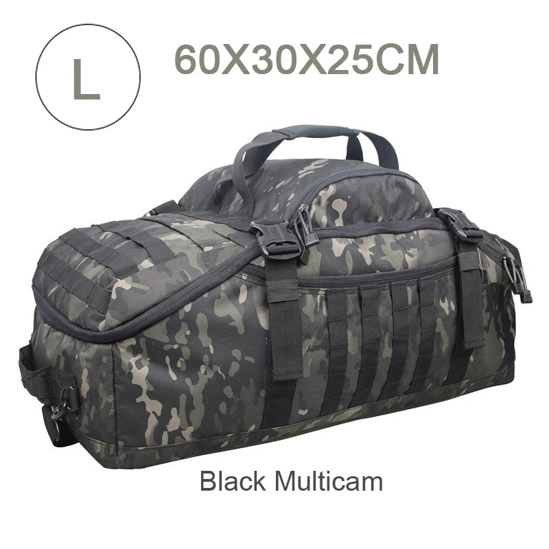 LQARMYCN 3 Way Duffle Bag Backpack Crossbody Travel