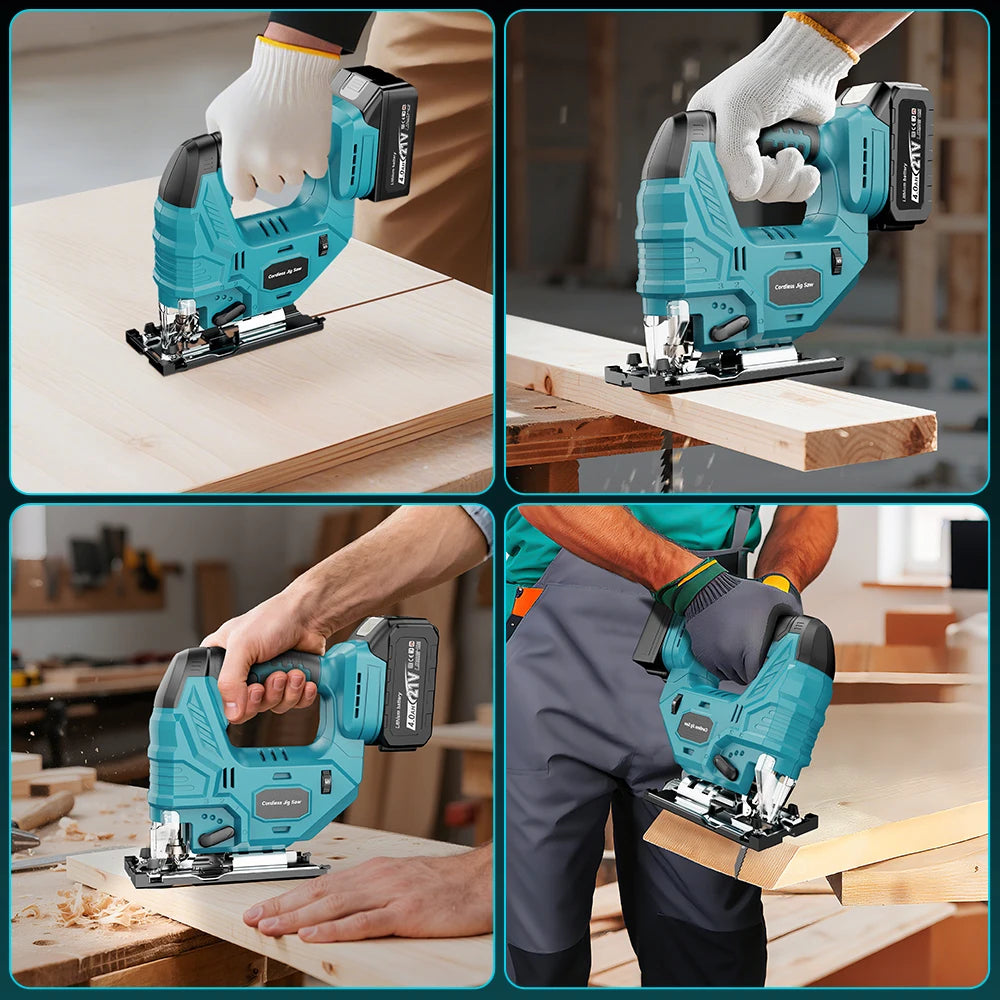 YEARTOP 7-Speed Brushless Cordless Jigsaw For Wood Cutting Makita 18V