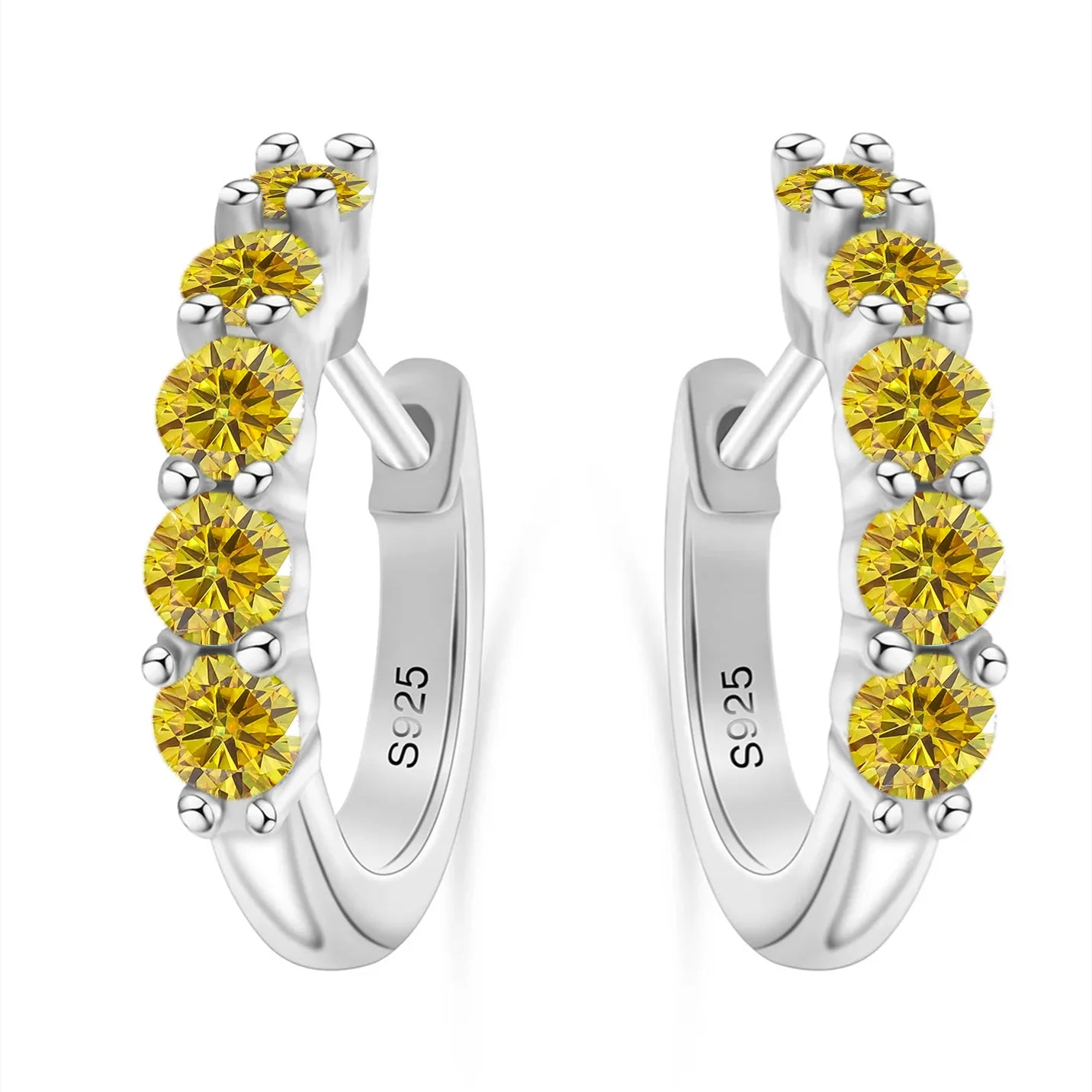 Sterling Silver Moissanite Stud Earrings Gift For Women