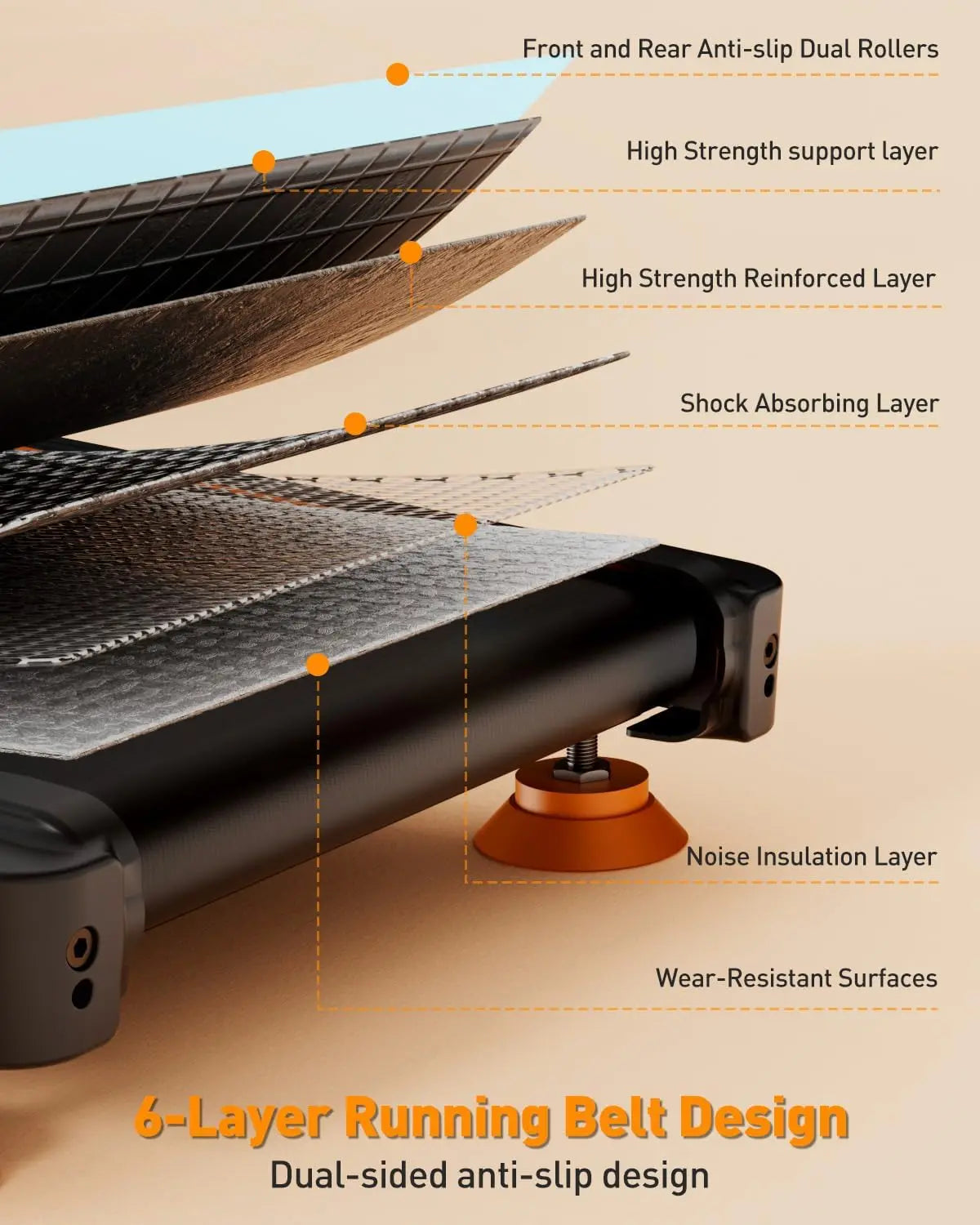 3.5HP Walking Pad Under Desk Treadmill With Incline Handle Bar