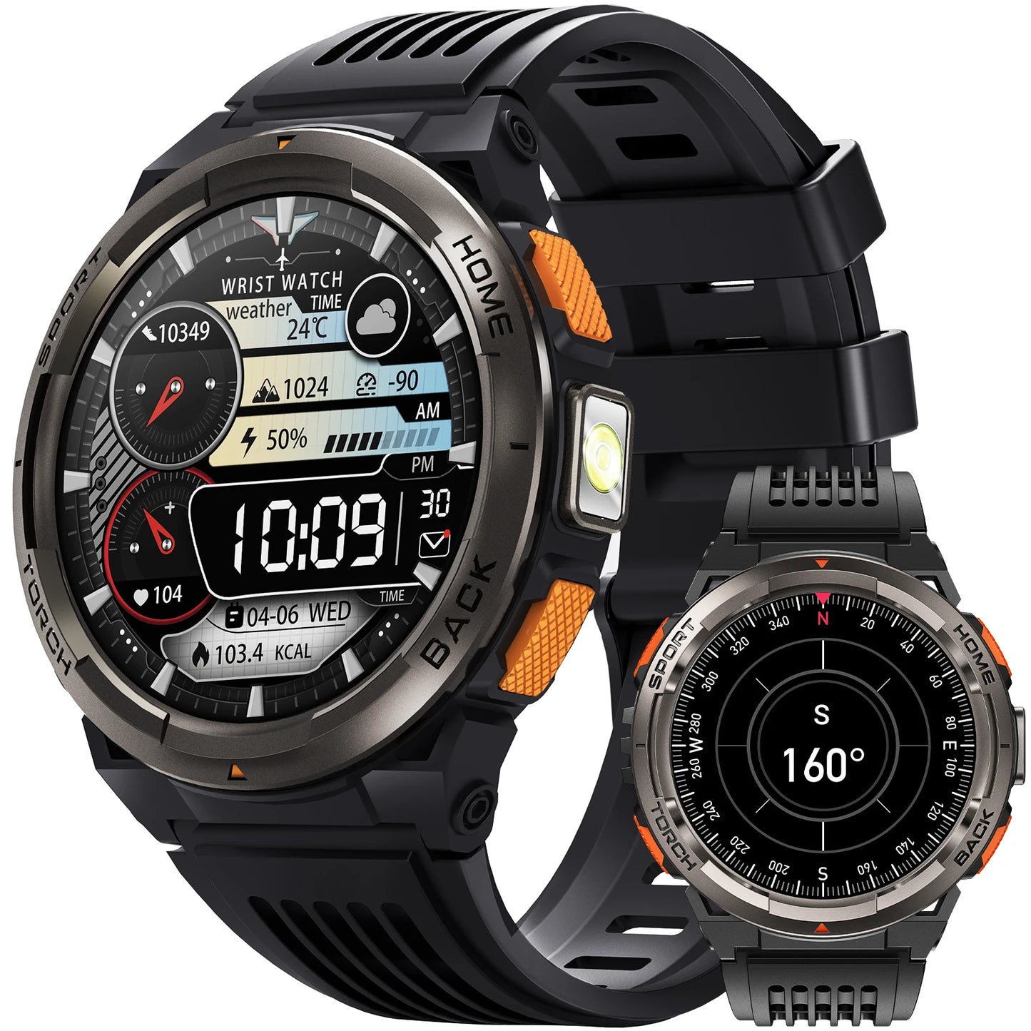 EIGIIS KE5 1.45 Inch Smartwatch 3ATM Waterproof With Compass Altimeter